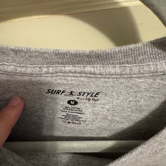 Surf Style Heather Gray T-Shirt - Picture 3 of 3